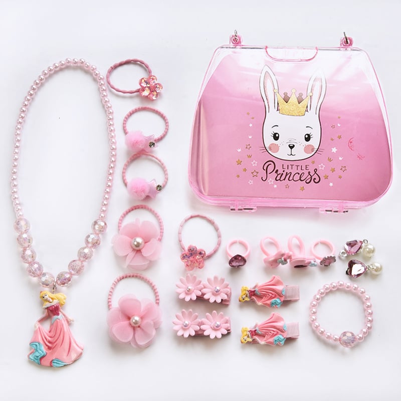 Vaikų papuošalų rinkinys - rankų darbo, plastikas/lydinys, kamuoliukų grandinė, pakabukas iš lydinio, Korėjos stiliaus, 3–10 metų