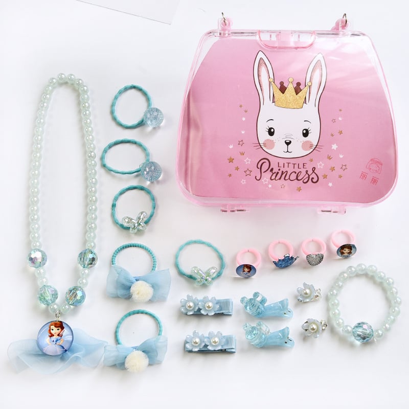 Vaikų papuošalų rinkinys - rankų darbo, plastikas/lydinys, kamuoliukų grandinė, pakabukas iš lydinio, Korėjos stiliaus, 3–10 metų