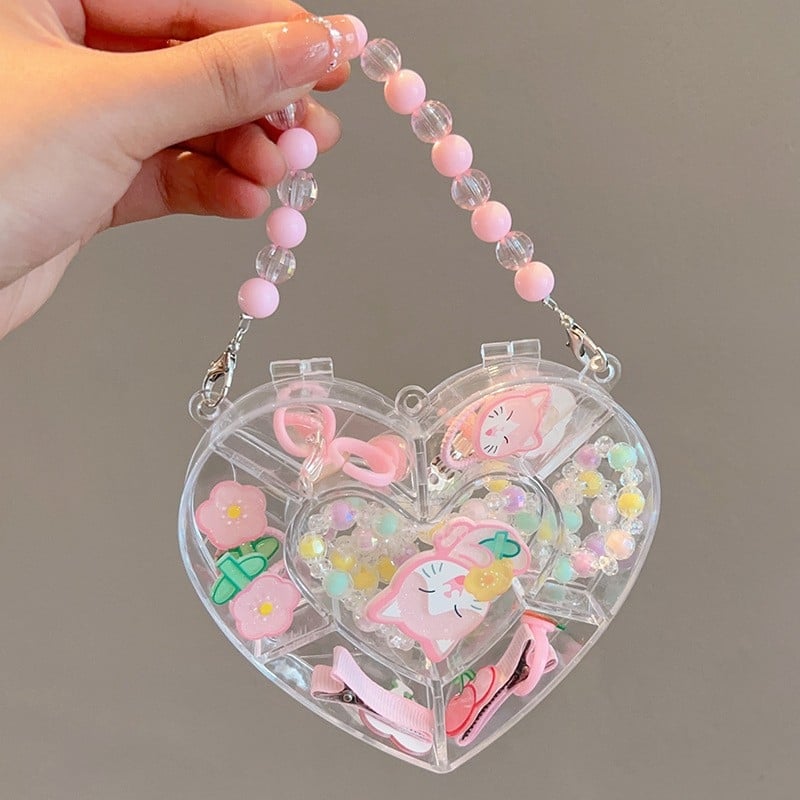 Vaikų papuošalų rinkinys - rankų darbo, plastikas/lydinys, kamuoliukų grandinė, pakabukas iš lydinio, Korėjos stiliaus, 3–10 metų