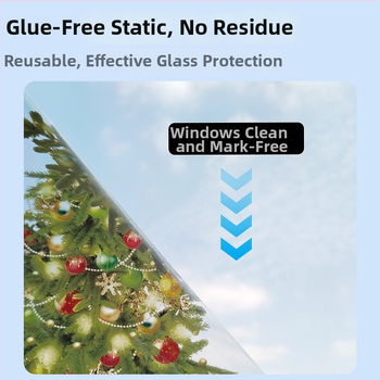 PVC stiklo plėvelė namų dekoravimui, 4 vnt., elektrostatinis klijavimas, šiaurietiškas stilius, peizažo raštas