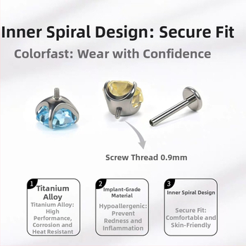 Σκουλαρίκια-καρφιά από κράμα τιτάνιου με ζιρκόν κρύσταλλο και επεξεργασία ζιρκόνια, unisex minimalist