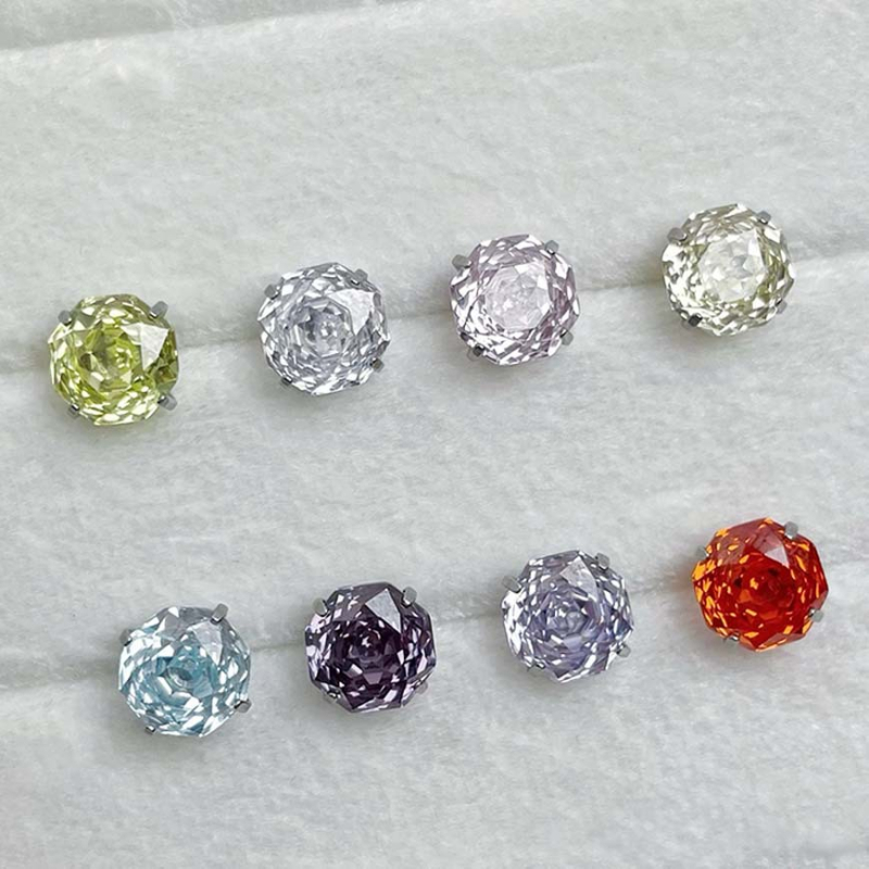 Σκουλαρίκια-καρφιά από κράμα τιτάνιου με ζιρκόν κρύσταλλο και επεξεργασία ζιρκόνια, unisex minimalist