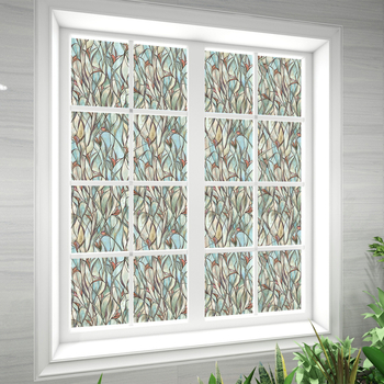 Elektrostatinis stiklo plėvelė langams - PVC medžiaga, modernus minimalistinis stilius, raštas: Kitas, pritaikoma apdaila