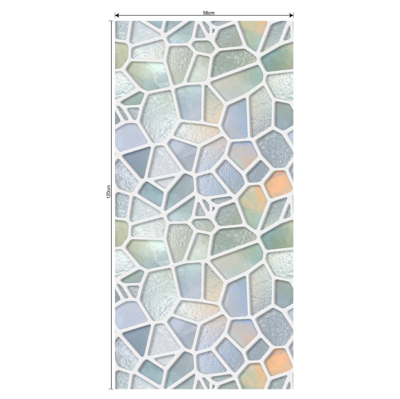 Elektrostatinis stiklo plėvelė langams - PVC medžiaga, modernus minimalistinis stilius, raštas: Kitas, pritaikoma apdaila