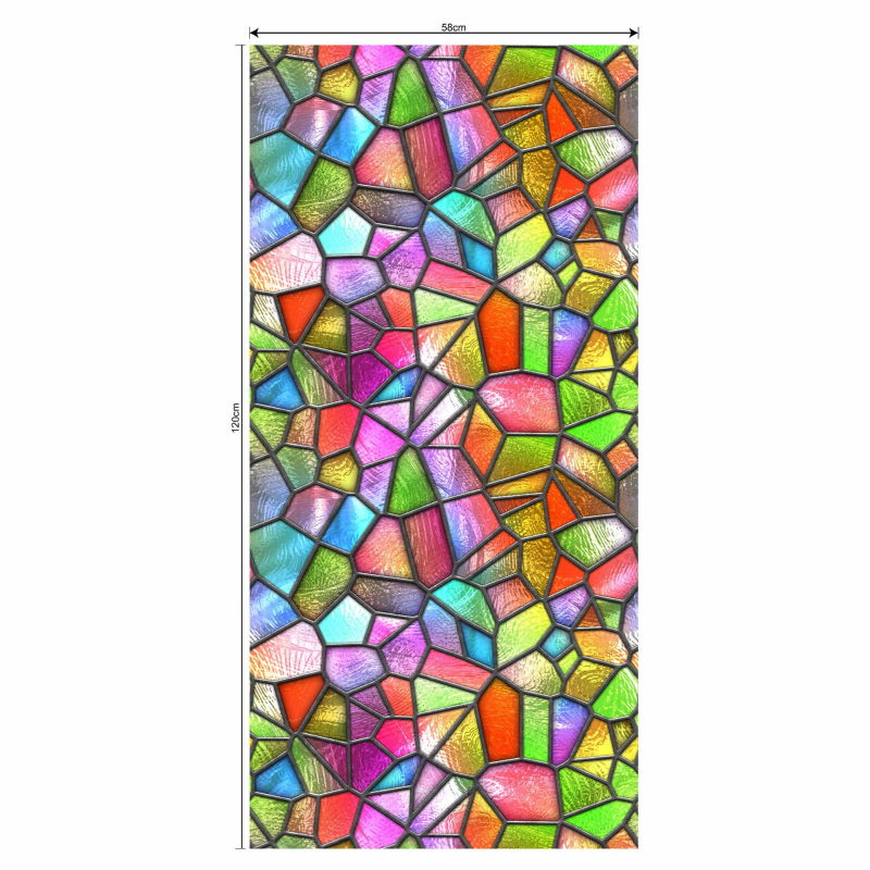 Elektrostatinis stiklo plėvelė langams - PVC medžiaga, modernus minimalistinis stilius, raštas: Kitas, pritaikoma apdaila