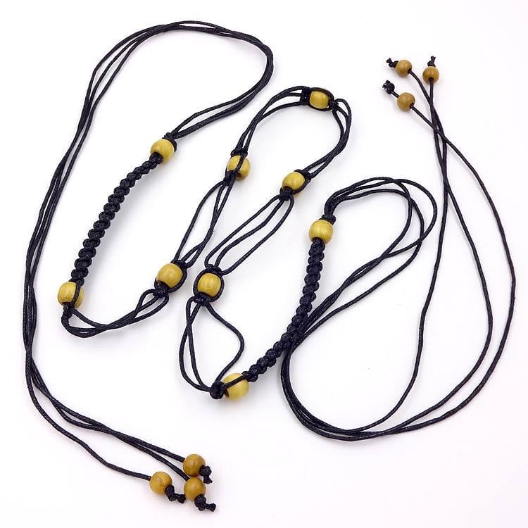 Centură talie din lanț pentru rochie și pulover, țesută manual, închidere nod, lățime sub 2 cm, material: țesătură