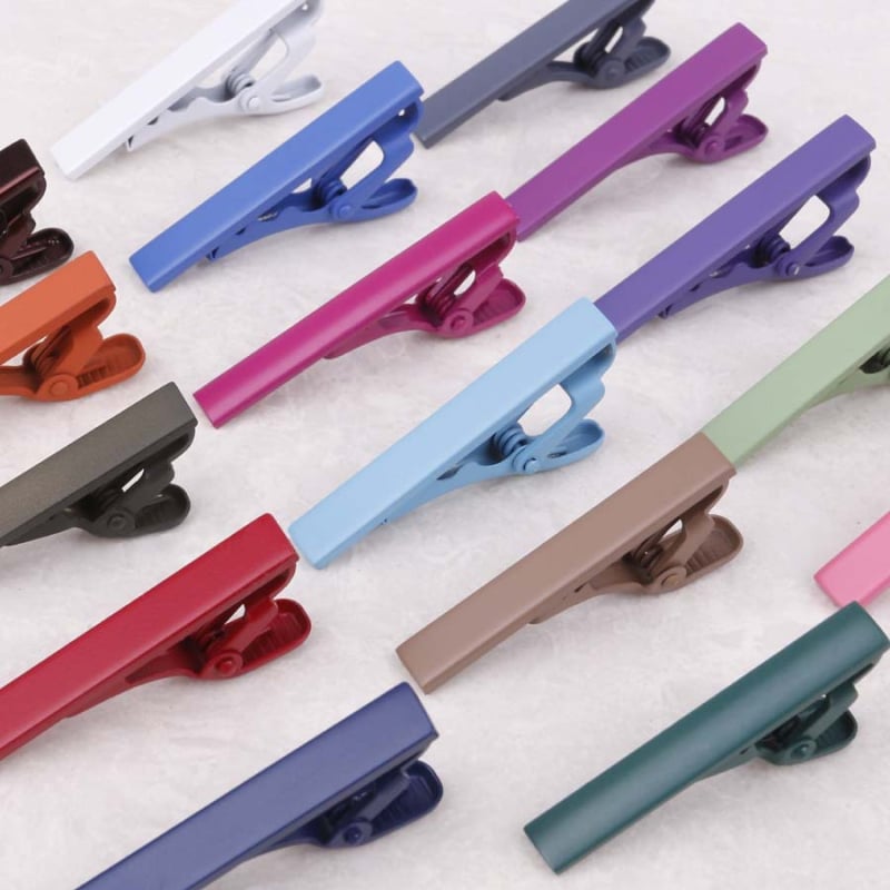 Клип за вратовръзка от сплав, PT900 чистота, плоска глава, унисекс дизайн, монохромен модел, формована обработка