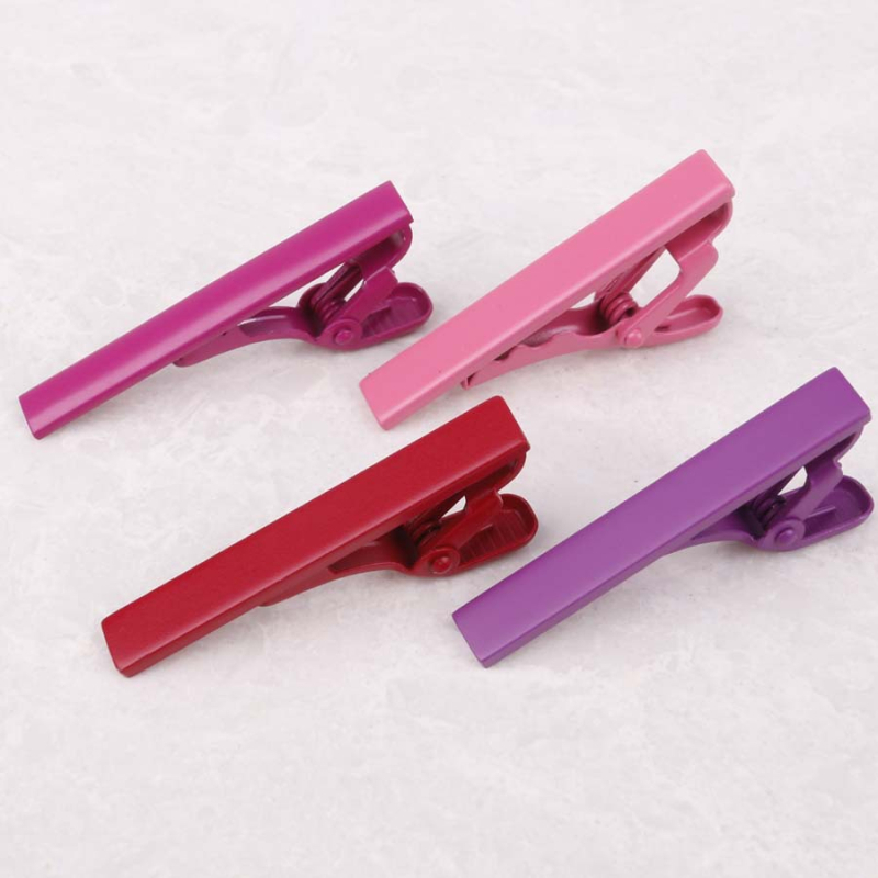 Клип за вратовръзка от сплав, PT900 чистота, плоска глава, унисекс дизайн, монохромен модел, формована обработка