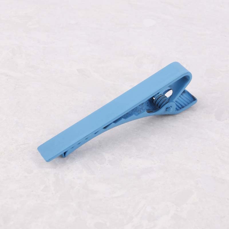 Клип за вратовръзка от сплав, PT900 чистота, плоска глава, унисекс дизайн, монохромен модел, формована обработка