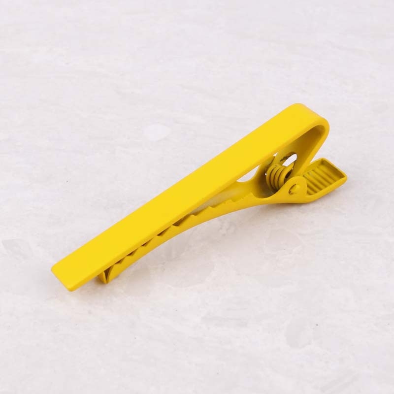 Клип за вратовръзка от сплав, PT900 чистота, плоска глава, унисекс дизайн, монохромен модел, формована обработка