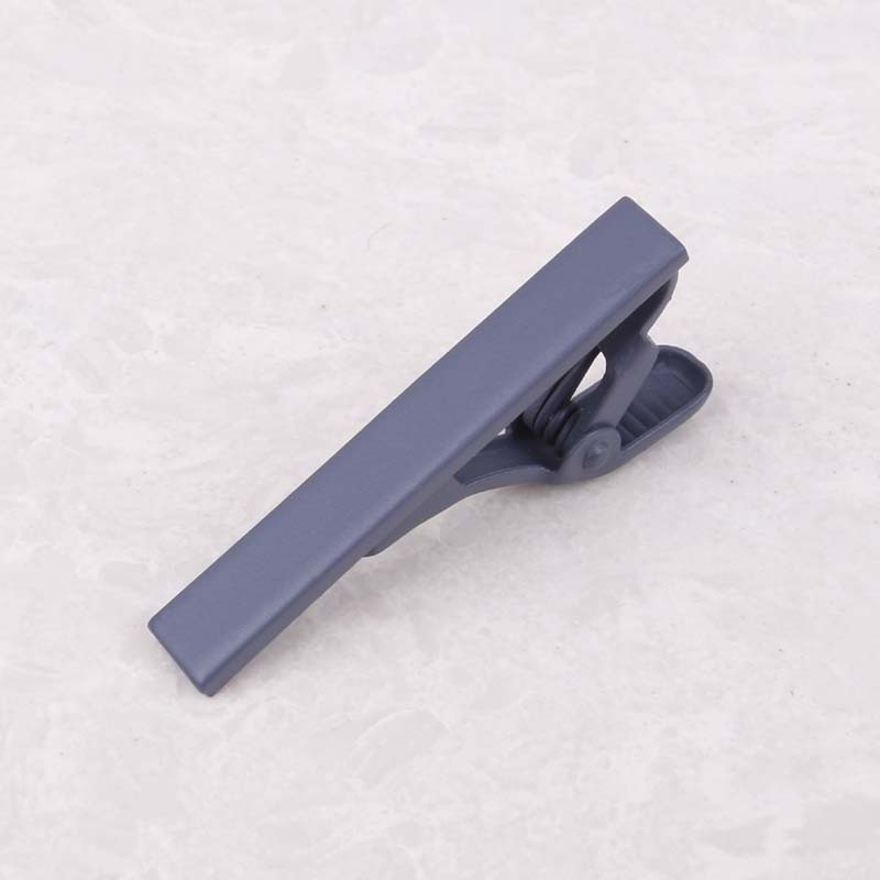 Клип за вратовръзка от сплав, PT900 чистота, плоска глава, унисекс дизайн, монохромен модел, формована обработка