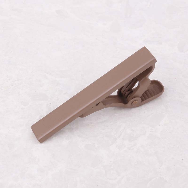 Клип за вратовръзка от сплав, PT900 чистота, плоска глава, унисекс дизайн, монохромен модел, формована обработка