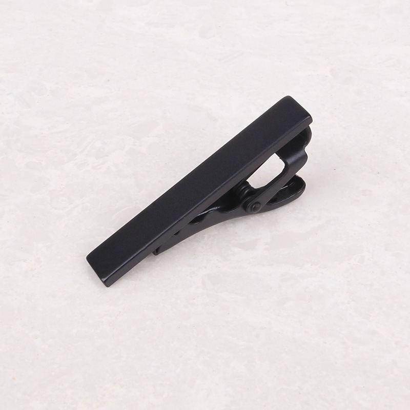 Клип за вратовръзка от сплав, PT900 чистота, плоска глава, унисекс дизайн, монохромен модел, формована обработка