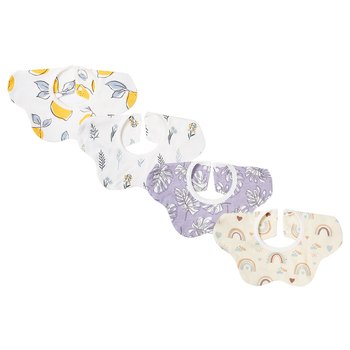 Kangobaby 360° rotirajući bambus vlaknasti beb bib, upijajući, uzorci životinja/slova/crtani, za djecu od 0 do 3 godine