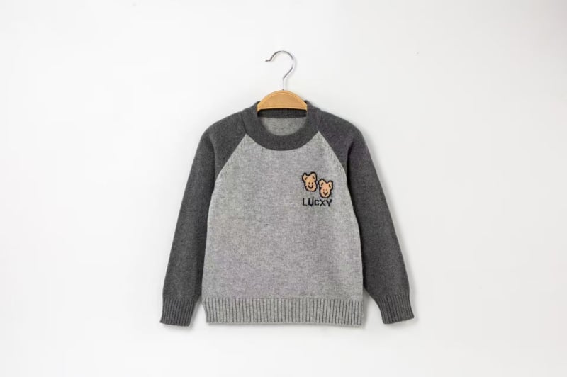 Vaikų kašmyro megztinis su pusaukščiu kaklu, ilgomis rankovėmis, 3–8 metų amžiams