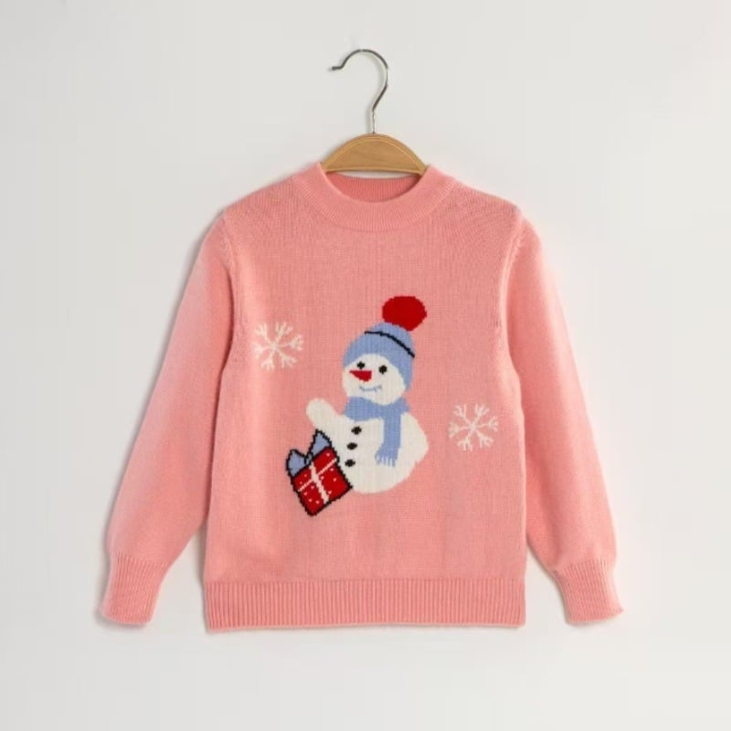 Vaikų kašmyro megztinis su pusaukščiu kaklu, ilgomis rankovėmis, 3–8 metų amžiams