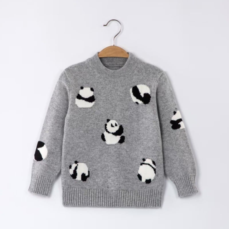 Vaikų kašmyro megztinis su pusaukščiu kaklu, ilgomis rankovėmis, 3–8 metų amžiams