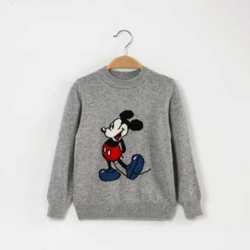 Vaikų kašmyro megztinis su pusaukščiu kaklu, ilgomis rankovėmis, 3–8 metų amžiams