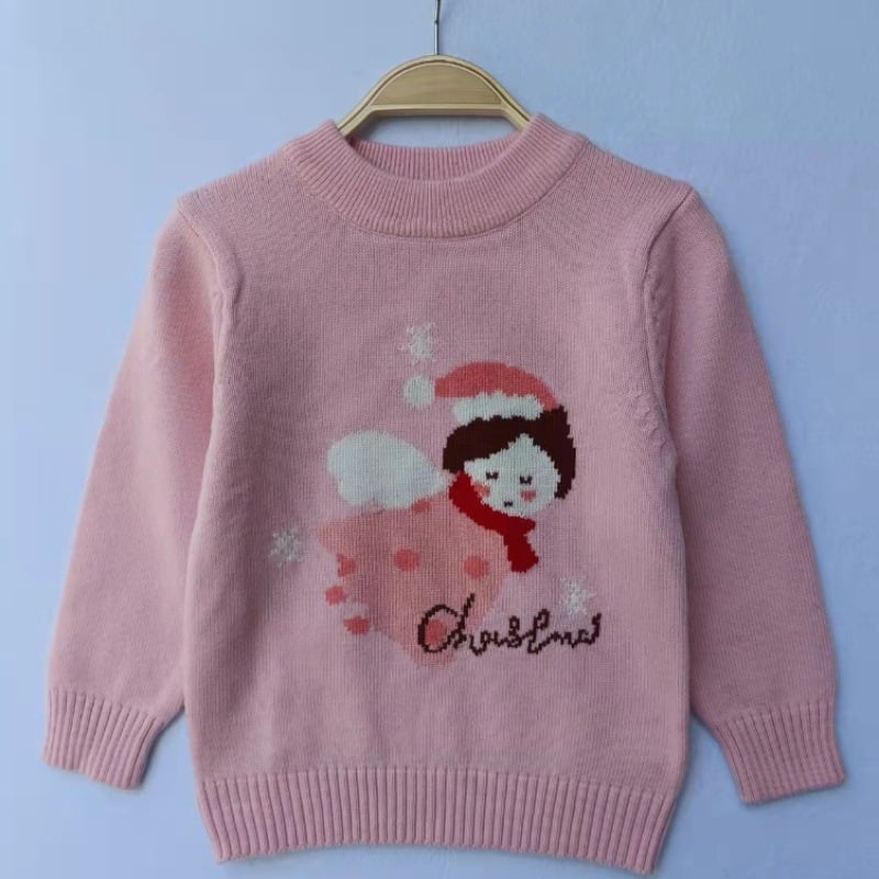 Vaikų kašmyro megztinis su pusaukščiu kaklu, ilgomis rankovėmis, 3–8 metų amžiams