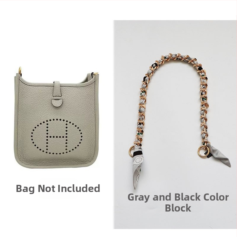 Metalo grandinė pečių diržas maišui — Golden tortoise, gėlių raštas, gatvės stilius