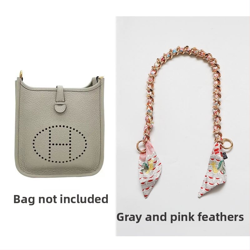 Metalo grandinė pečių diržas maišui — Golden tortoise, gėlių raštas, gatvės stilius