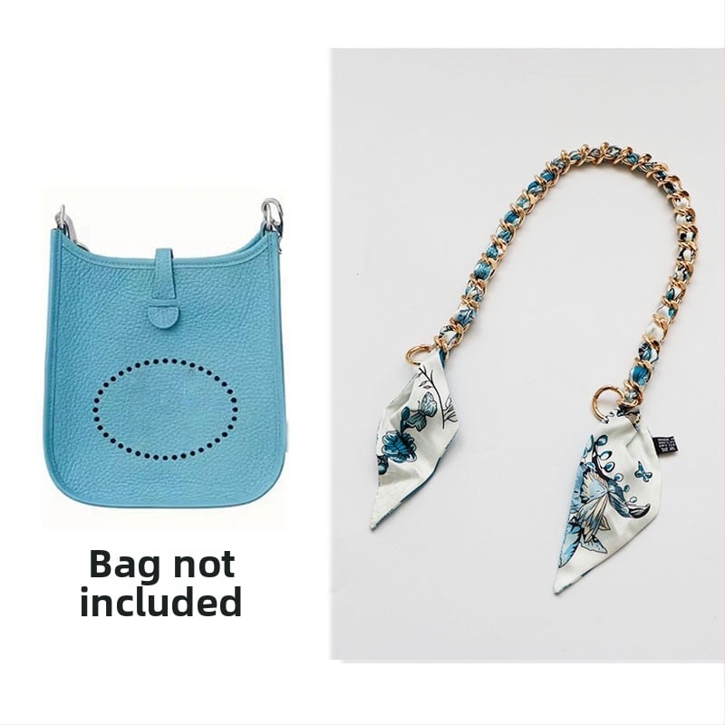 Metalo grandinė pečių diržas maišui — Golden tortoise, gėlių raštas, gatvės stilius