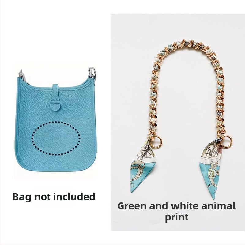 Metalo grandinė pečių diržas maišui — Golden tortoise, gėlių raštas, gatvės stilius