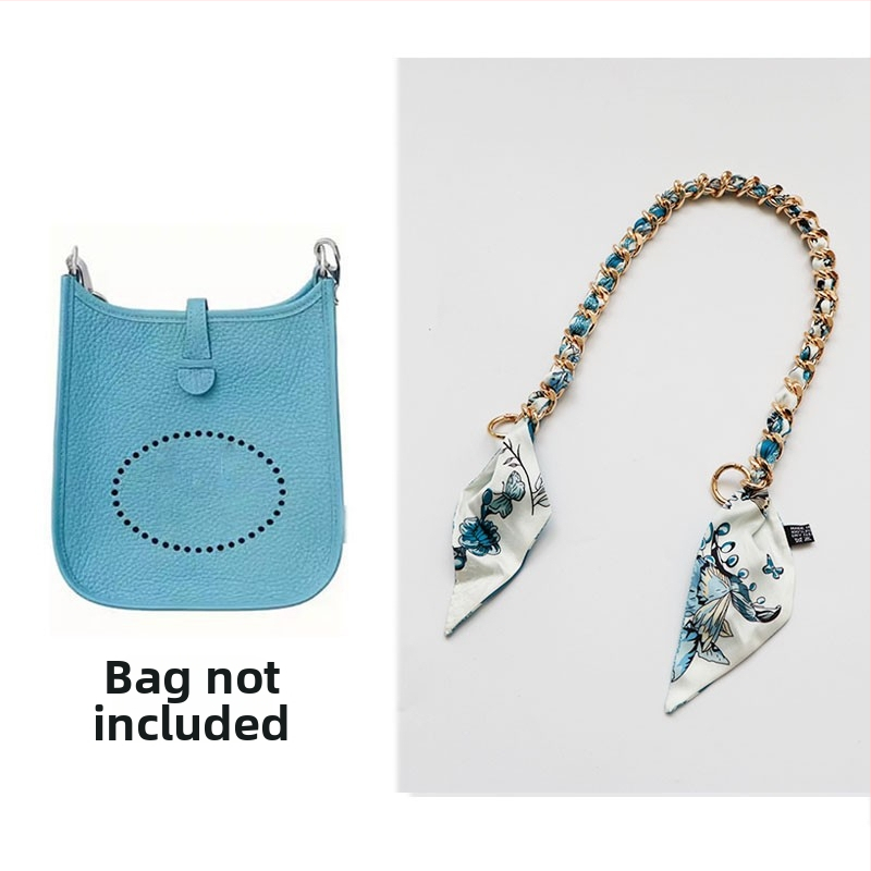 Metalo grandinė pečių diržas maišui — Golden tortoise, gėlių raštas, gatvės stilius