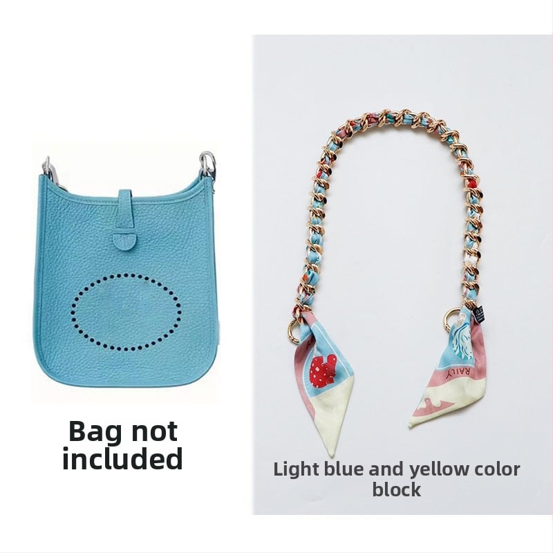 Metalo grandinė pečių diržas maišui — Golden tortoise, gėlių raštas, gatvės stilius