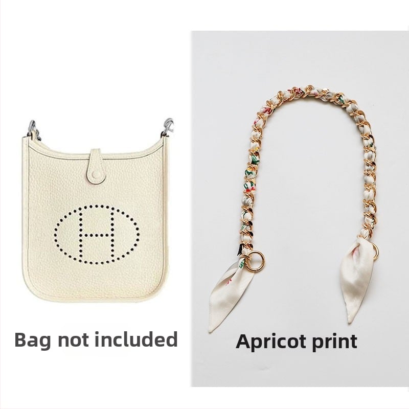 Metalo grandinė pečių diržas maišui — Golden tortoise, gėlių raštas, gatvės stilius