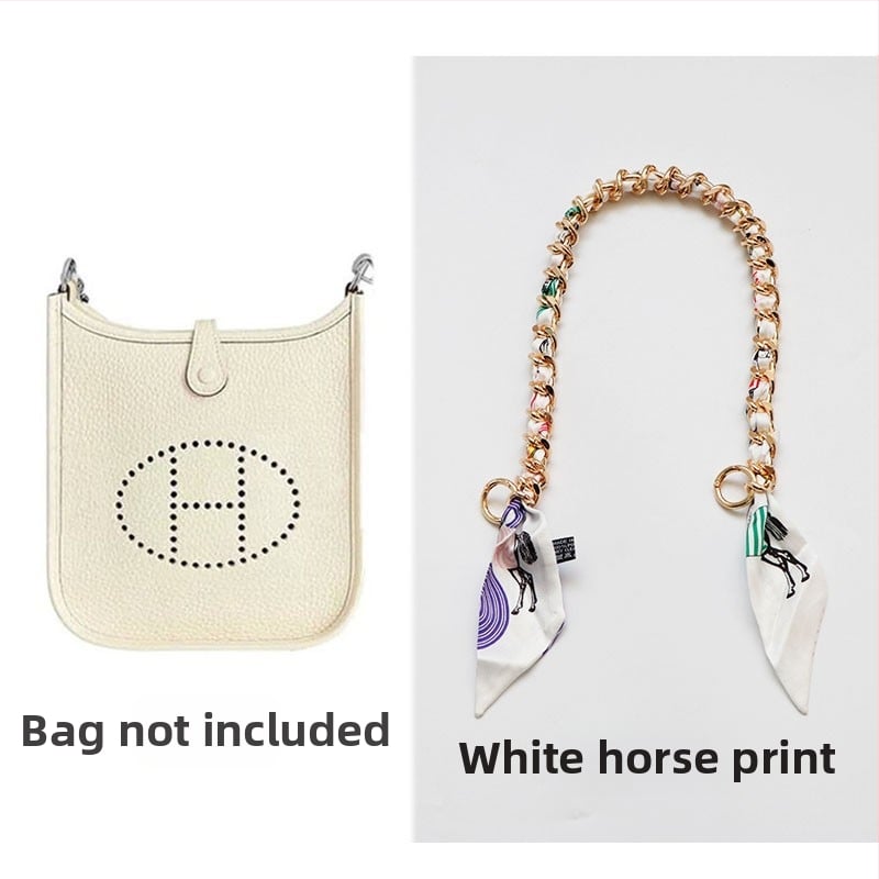 Metalo grandinė pečių diržas maišui — Golden tortoise, gėlių raštas, gatvės stilius