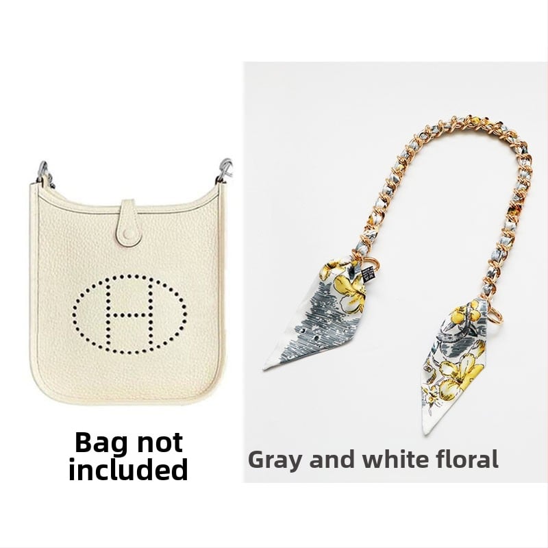 Metalo grandinė pečių diržas maišui — Golden tortoise, gėlių raštas, gatvės stilius