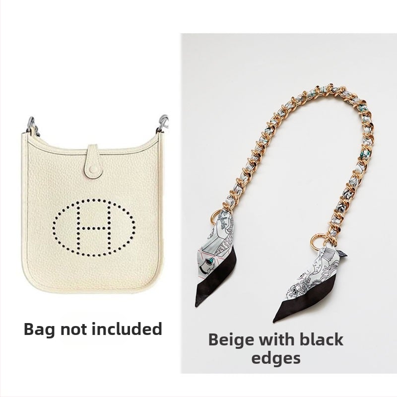 Metalo grandinė pečių diržas maišui — Golden tortoise, gėlių raštas, gatvės stilius