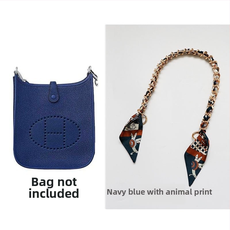 Metalo grandinė pečių diržas maišui — Golden tortoise, gėlių raštas, gatvės stilius