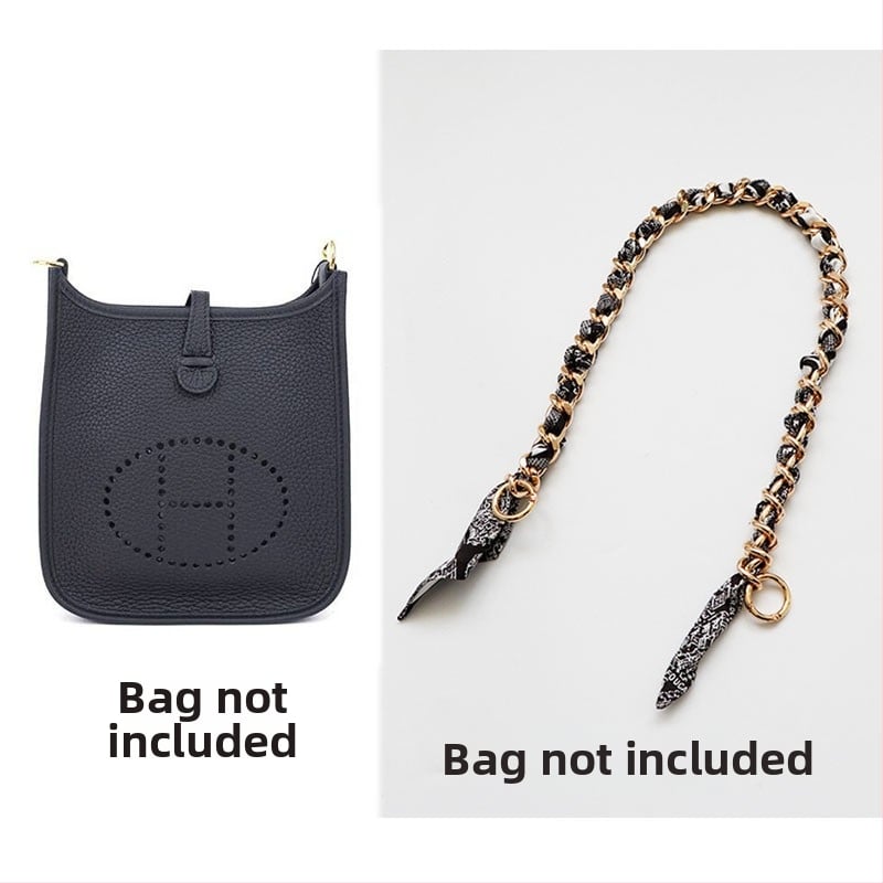 Metalo grandinė pečių diržas maišui — Golden tortoise, gėlių raštas, gatvės stilius