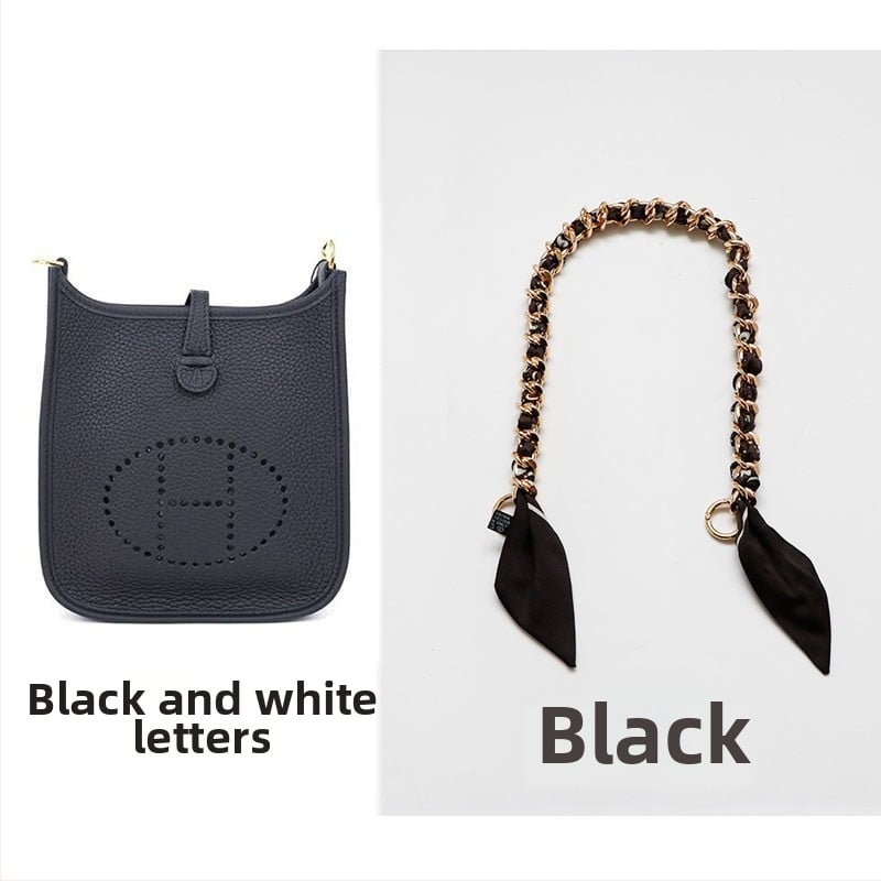 Metalo grandinė pečių diržas maišui — Golden tortoise, gėlių raštas, gatvės stilius