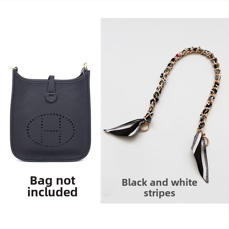 Metalo grandinė pečių diržas maišui — Golden tortoise, gėlių raštas, gatvės stilius