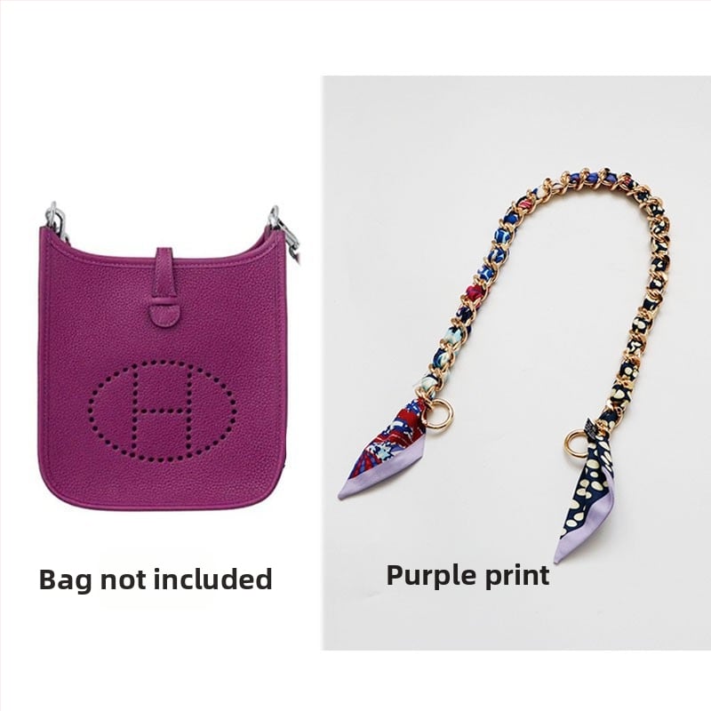 Metalo grandinė pečių diržas maišui — Golden tortoise, gėlių raštas, gatvės stilius