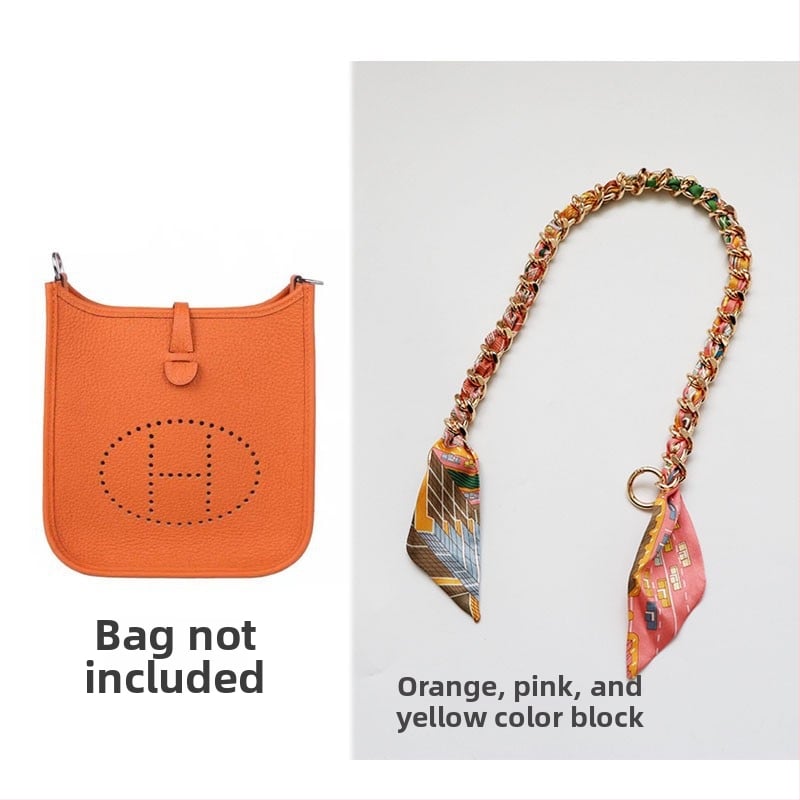 Metalo grandinė pečių diržas maišui — Golden tortoise, gėlių raštas, gatvės stilius