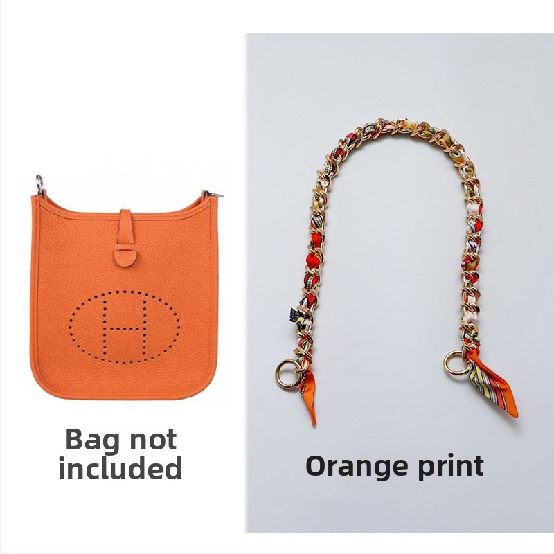 Metalo grandinė pečių diržas maišui — Golden tortoise, gėlių raštas, gatvės stilius