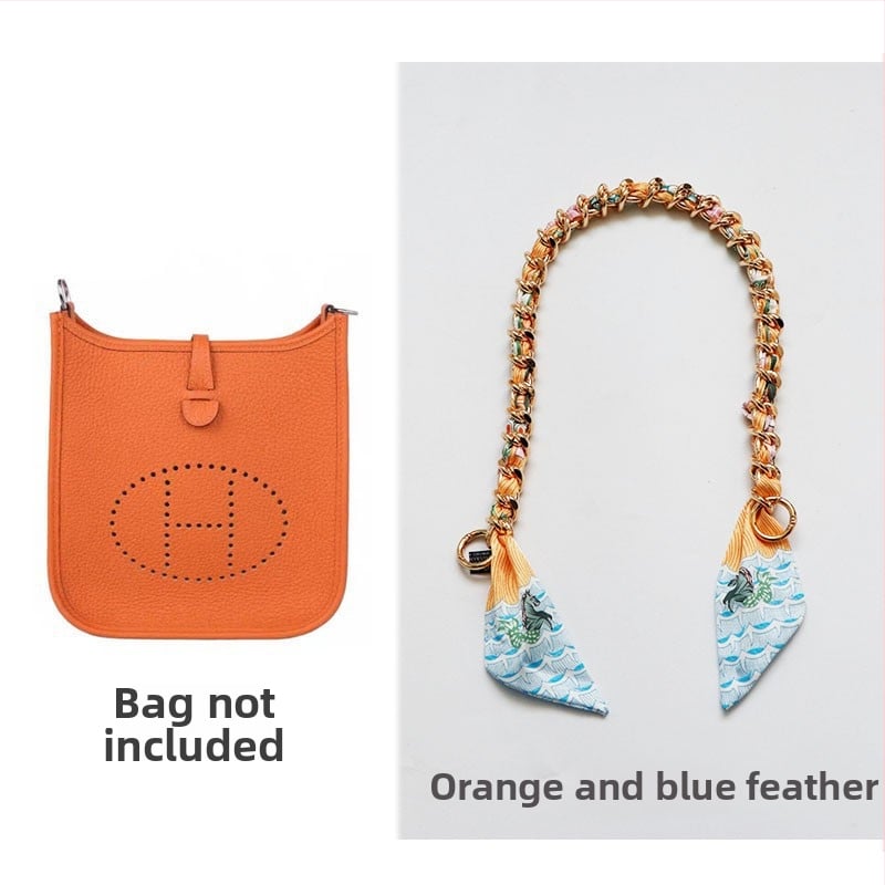 Metalo grandinė pečių diržas maišui — Golden tortoise, gėlių raštas, gatvės stilius