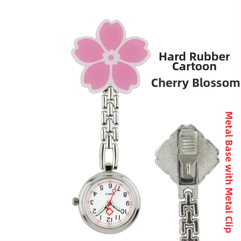 Slaugytojos karikatūrinis laikrodis su kvarcinio judėjimu, cinko lydinio korpuss ir apyrankė, apvalus laikrodis