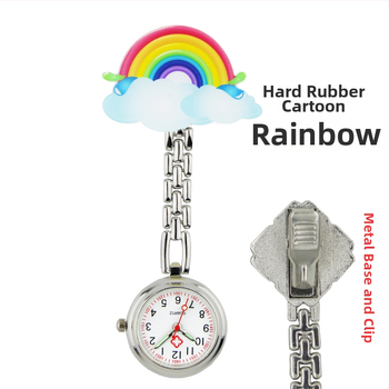 Slaugytojos karikatūrinis laikrodis su kvarcinio judėjimu, cinko lydinio korpuss ir apyrankė, apvalus laikrodis