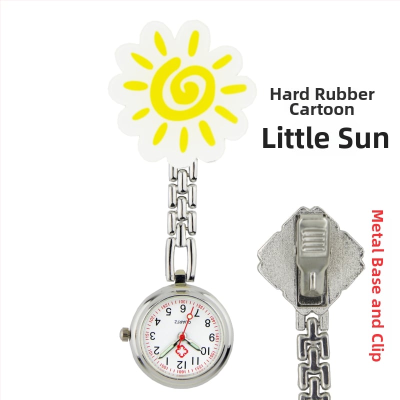 Slaugytojos karikatūrinis laikrodis su kvarcinio judėjimu, cinko lydinio korpuss ir apyrankė, apvalus laikrodis