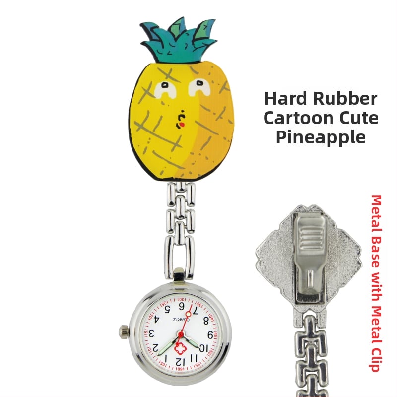 Slaugytojos karikatūrinis laikrodis su kvarcinio judėjimu, cinko lydinio korpuss ir apyrankė, apvalus laikrodis