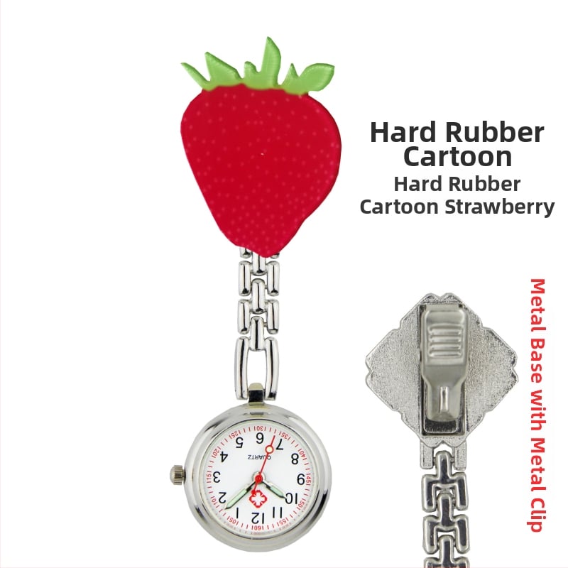 Slaugytojos karikatūrinis laikrodis su kvarcinio judėjimu, cinko lydinio korpuss ir apyrankė, apvalus laikrodis