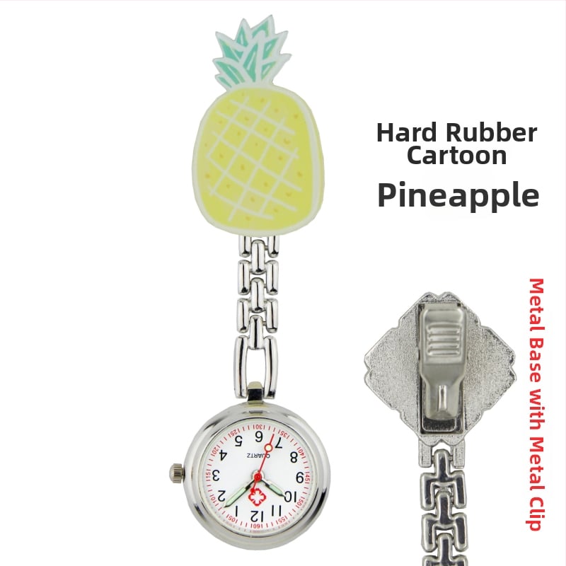 Slaugytojos karikatūrinis laikrodis su kvarcinio judėjimu, cinko lydinio korpuss ir apyrankė, apvalus laikrodis