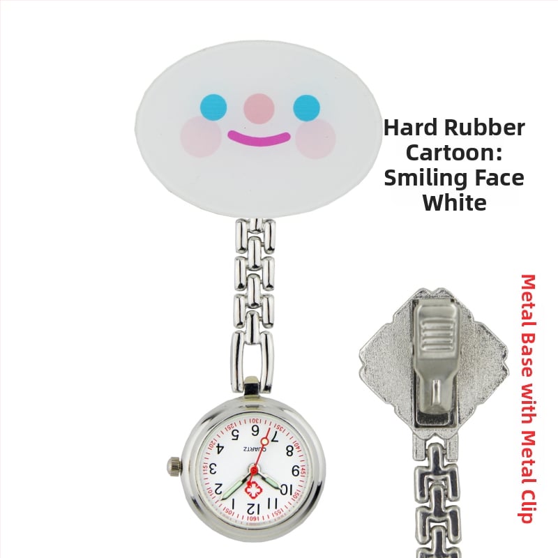 Slaugytojos karikatūrinis laikrodis su kvarcinio judėjimu, cinko lydinio korpuss ir apyrankė, apvalus laikrodis