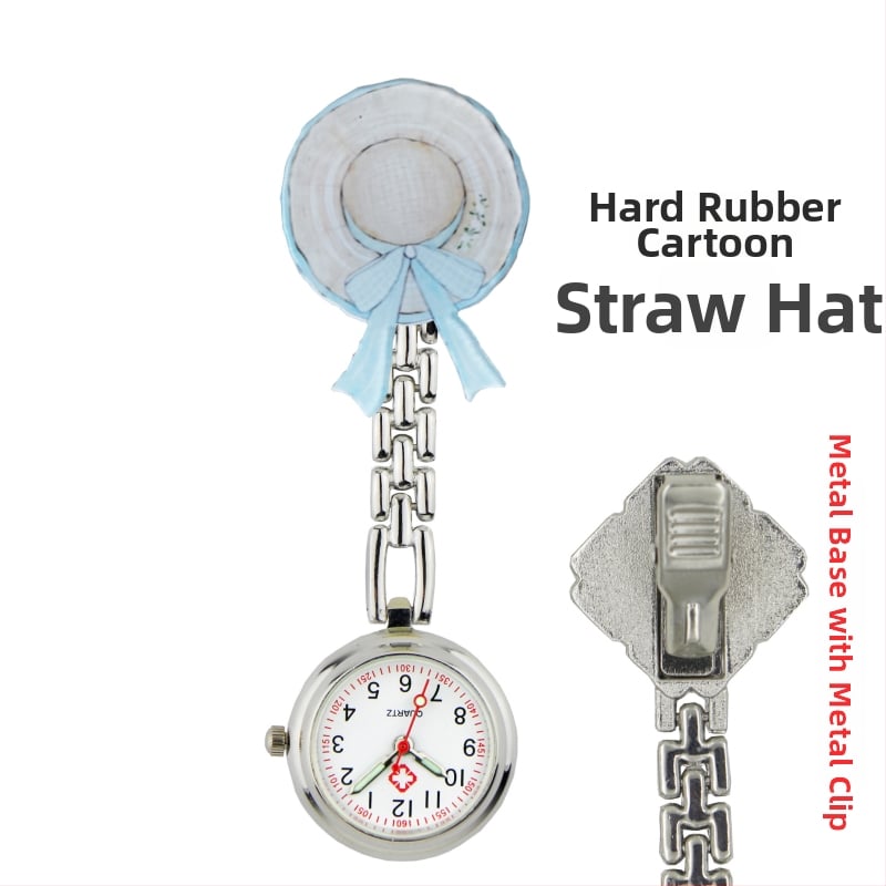 Slaugytojos karikatūrinis laikrodis su kvarcinio judėjimu, cinko lydinio korpuss ir apyrankė, apvalus laikrodis