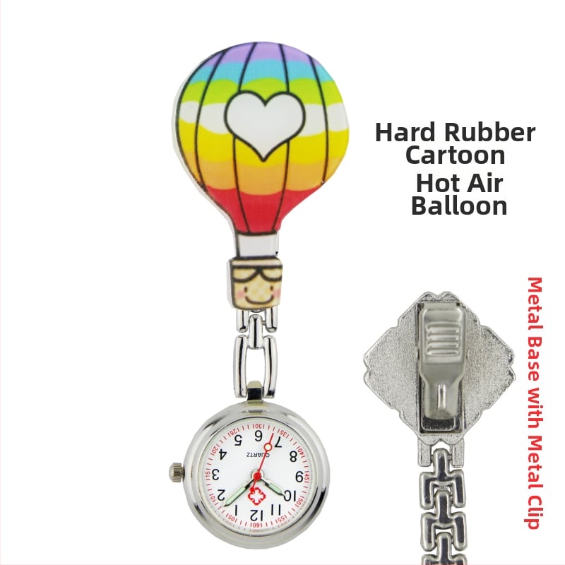 Slaugytojos karikatūrinis laikrodis su kvarcinio judėjimu, cinko lydinio korpuss ir apyrankė, apvalus laikrodis